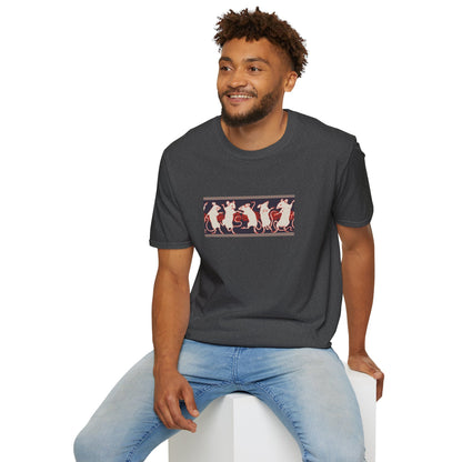 Dancing Rats Graphic T-Shirt — Vintage Folk Art Rodent Design