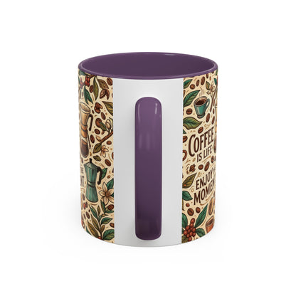 Coffee Mug — "Brew Happy" Ceramic Accent Mug (11/15 oz)