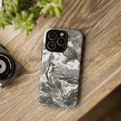 Vintage Ocean Art Phone Case — Mythic Sea Illustration Tough Case