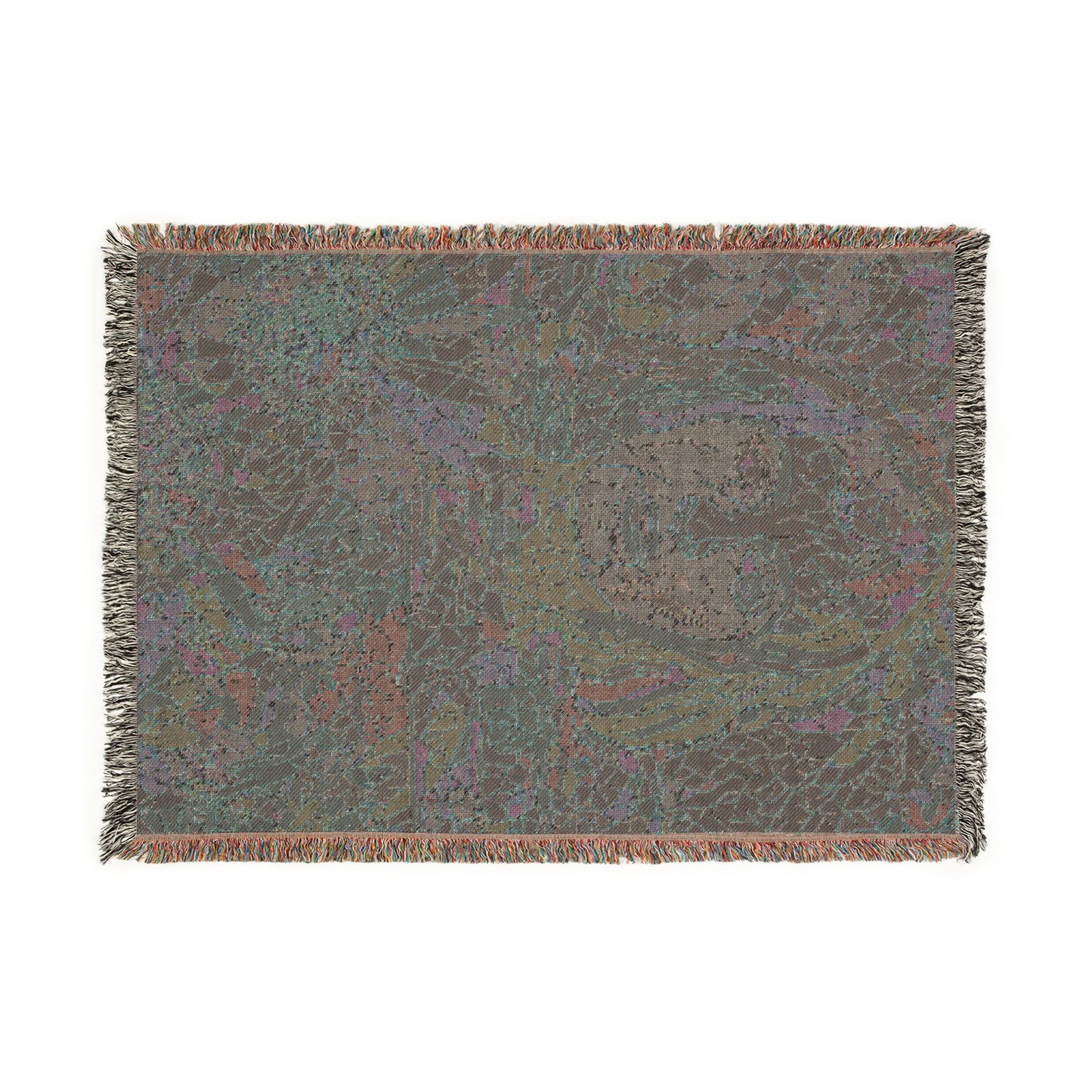 Abstract Paisley Woven Blanket — Bohemian Decorative Throw