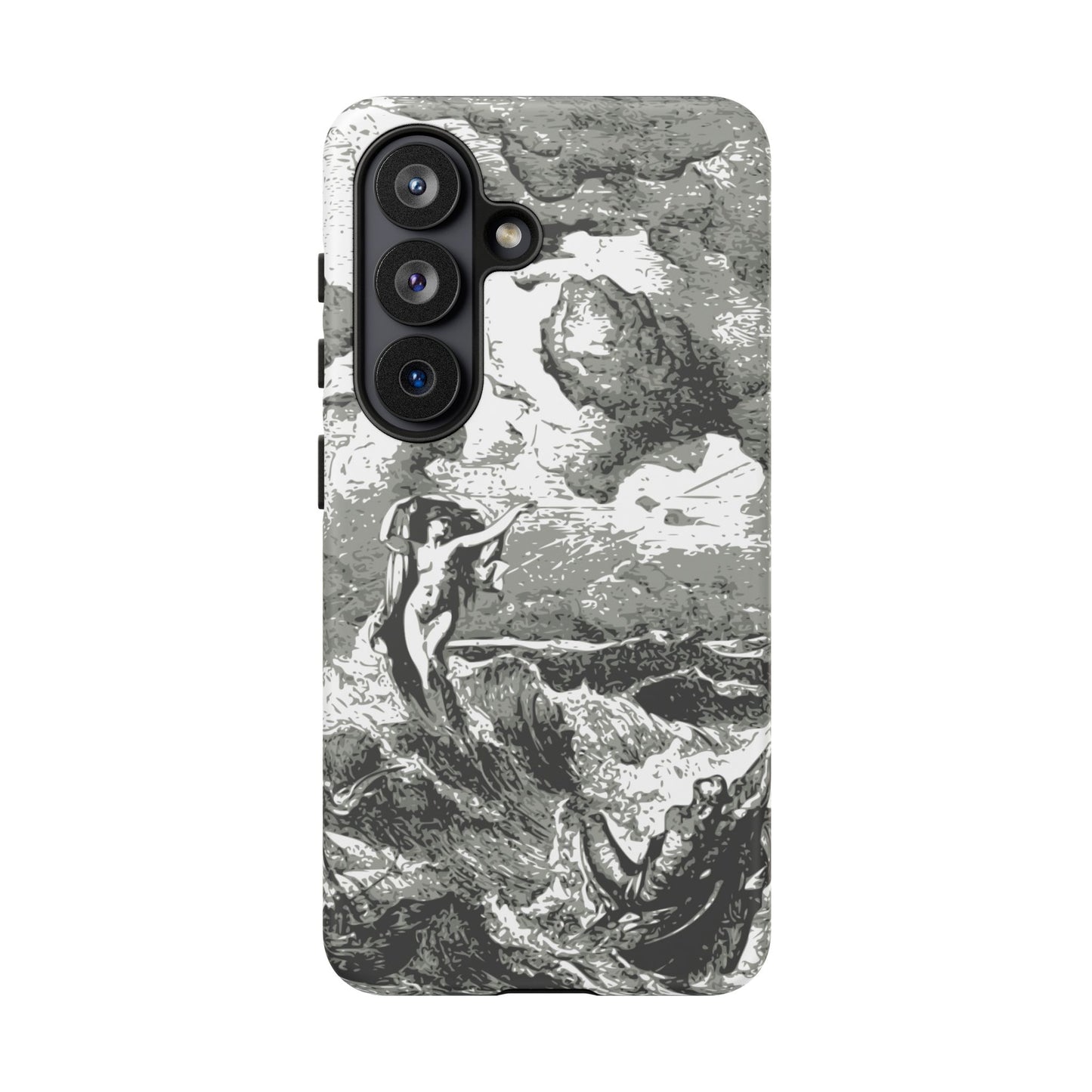 Vintage Ocean Art Phone Case — Mythic Sea Illustration Tough Case