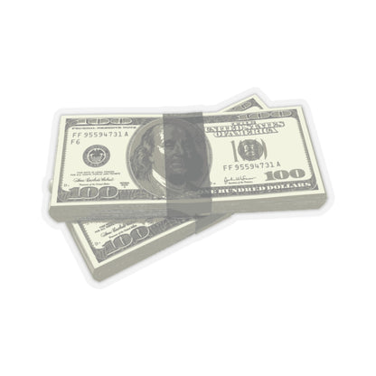 Money Stack Sticker — Realistic 100 Bill Kiss-Cut Decal