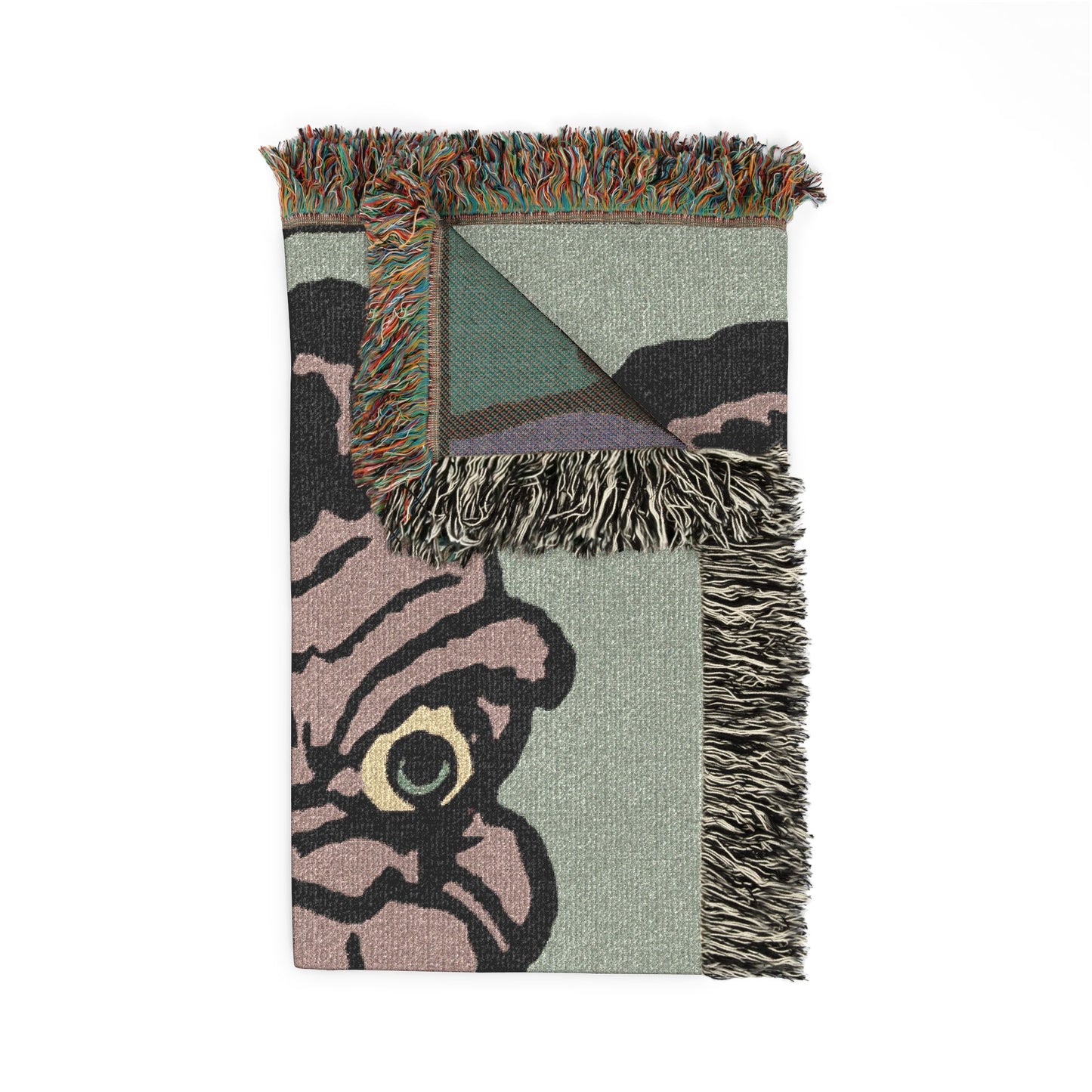 Horror Monster Woven Blanket — Retro Creature Throw for Halloween Decor