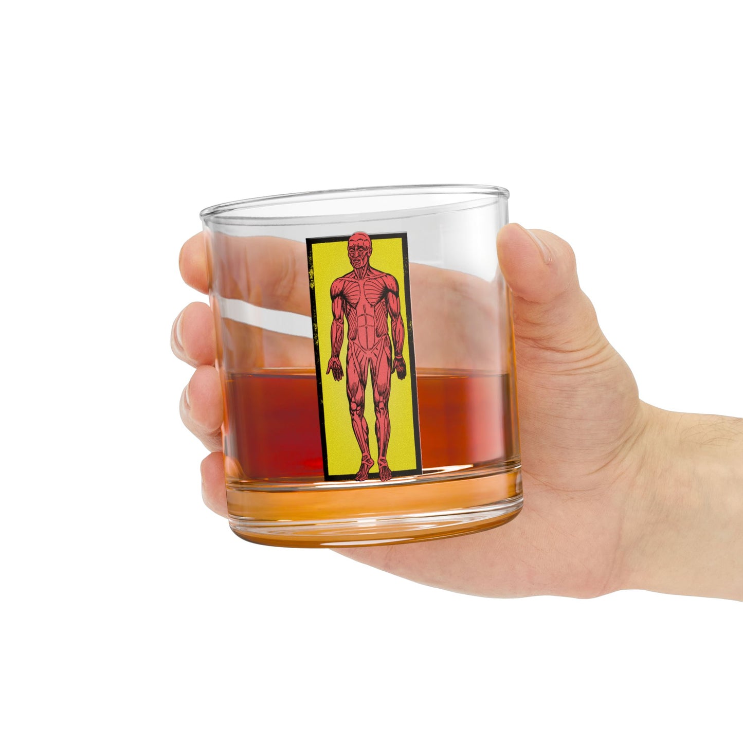 Anatomical Figure Rocks Glass — 10oz Retro Medical Art Whiskey Tumbler