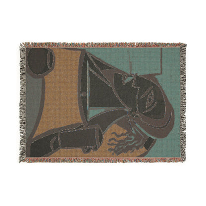 Cubist Art Woven Blanket — Modern Picasso-Style Decorative Throw