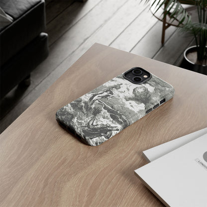 Vintage Ocean Art Phone Case — Mythic Sea Illustration Tough Case