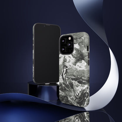 Vintage Ocean Art Phone Case — Mythic Sea Illustration Tough Case