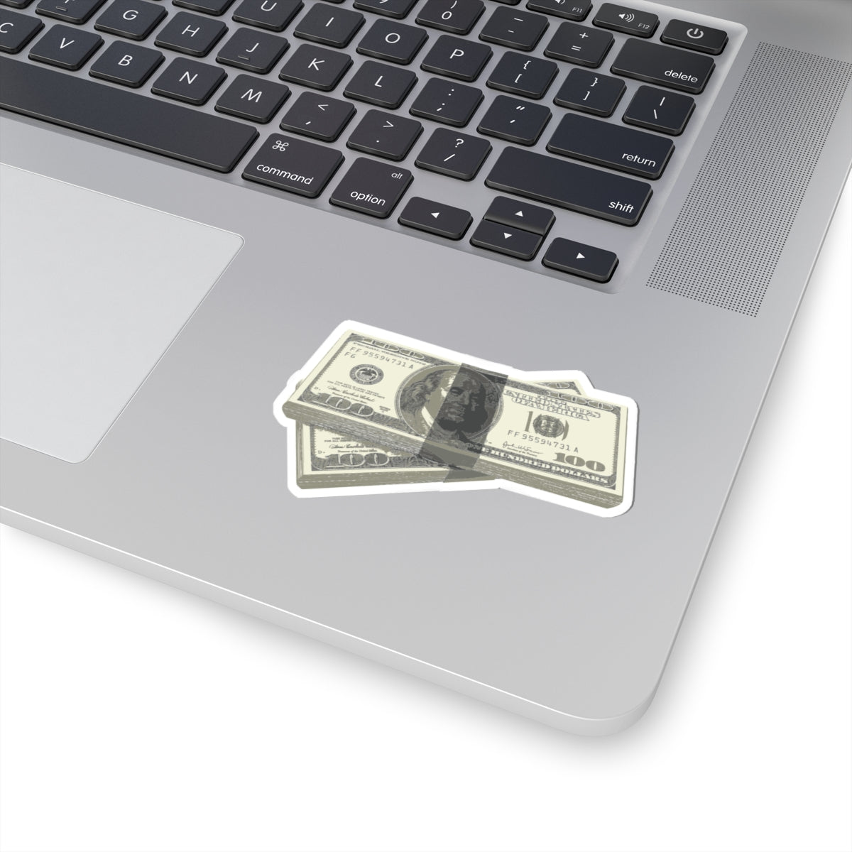 Money Stack Sticker — Realistic 100 Bill Kiss-Cut Decal