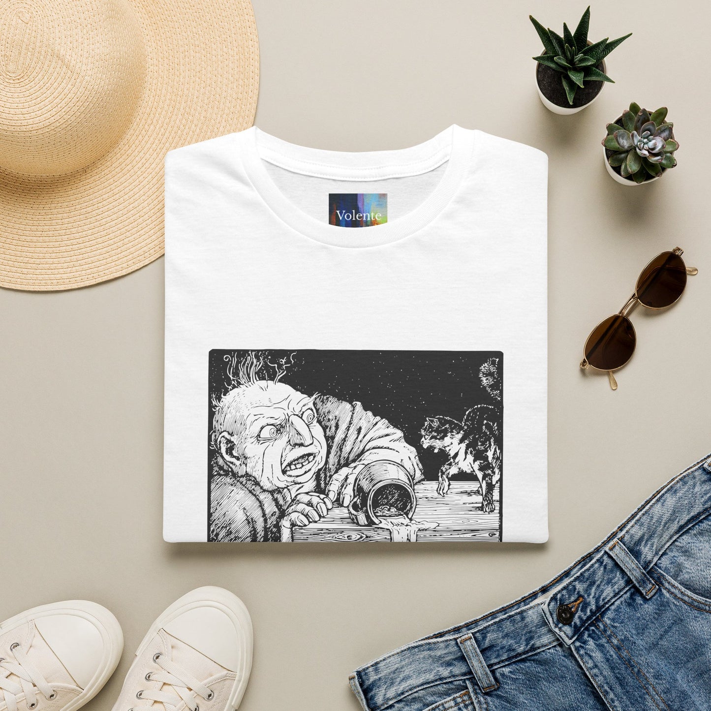 Creepy Vintage Ghoul Illustration T-Shirt – Horror Art Tee