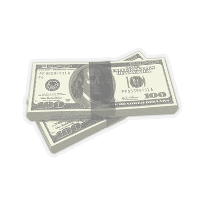 Money Stack Sticker — Realistic 100 Bill Kiss-Cut Decal