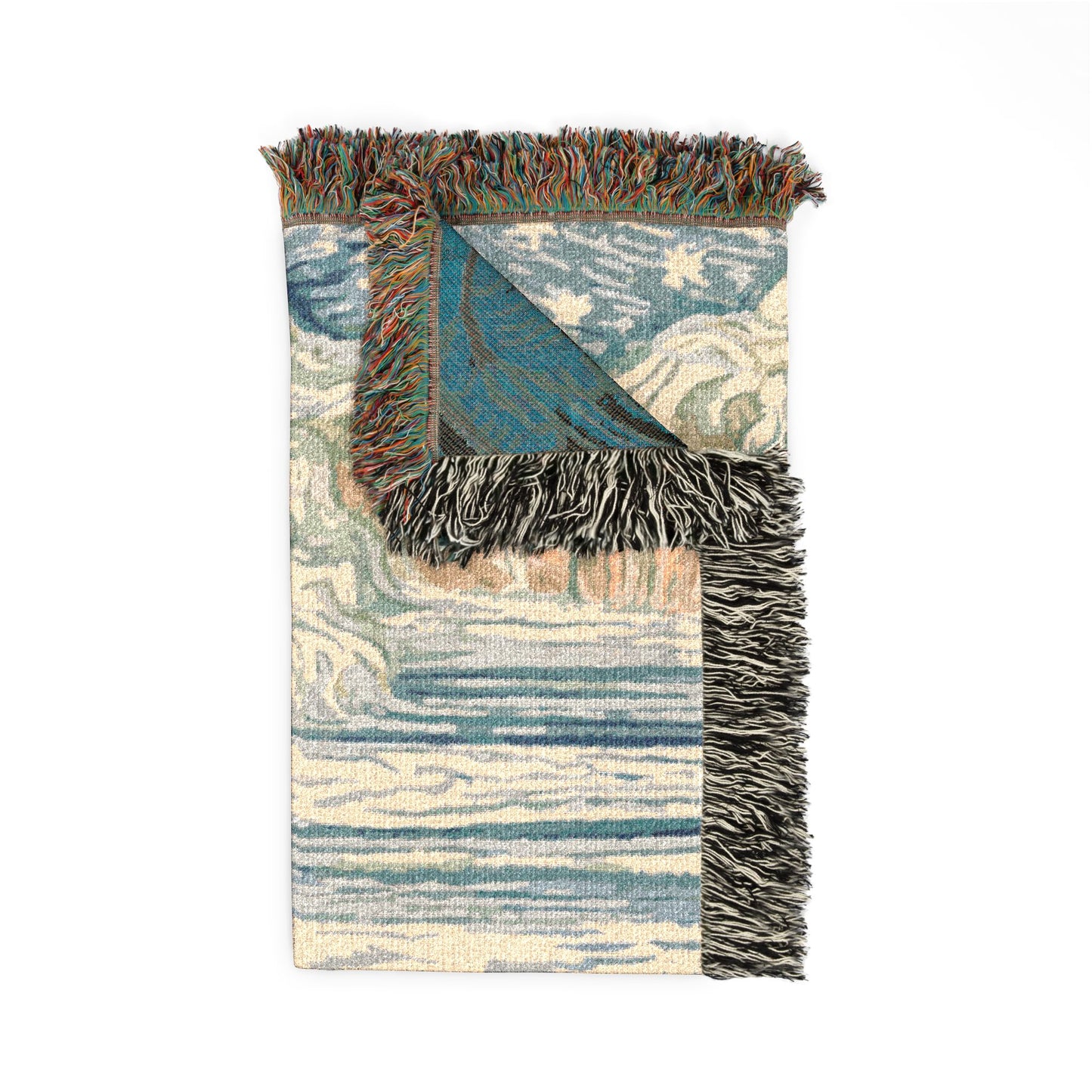Classic Mythic Woven Blanket — Vintage Nautical Sailor Tapestry Throw