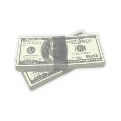 Money Stack Sticker — Realistic 100 Bill Kiss-Cut Decal