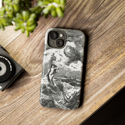 Vintage Ocean Art Phone Case — Mythic Sea Illustration Tough Case