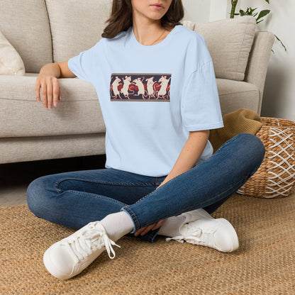 Dancing Rats Graphic T-Shirt — Vintage Folk Art Rodent Design