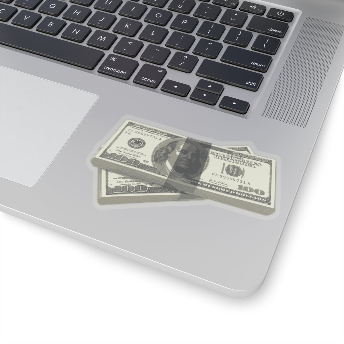 Money Stack Sticker — Realistic 100 Bill Kiss-Cut Decal