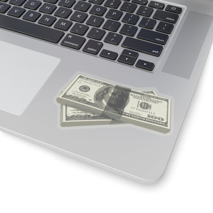 Money Stack Sticker — Realistic 100 Bill Kiss-Cut Decal