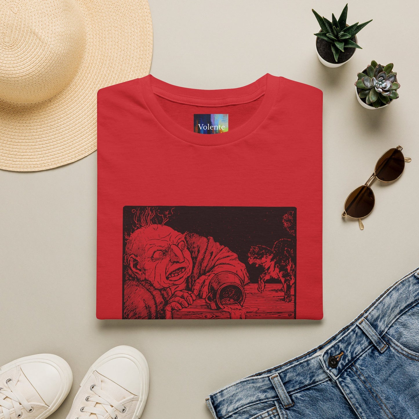 Creepy Vintage Ghoul Illustration T-Shirt – Horror Art Tee
