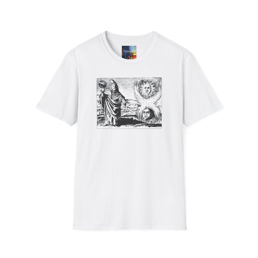 Vintage Alchemy Art Tee — Sun & Moon Esoteric Illustration T-Shirt