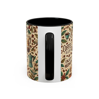 Coffee Mug — "Brew Happy" Ceramic Accent Mug (11/15 oz)