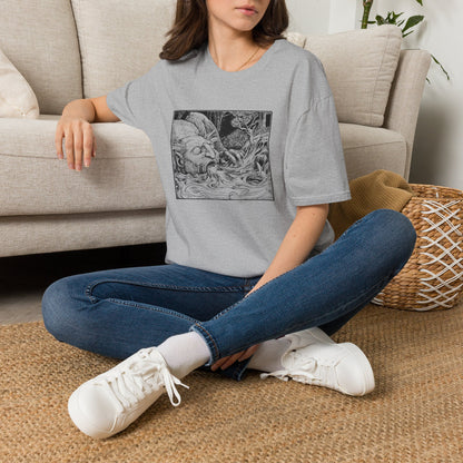 Sketched Sea Serpent T-Shirt — Mythical Monochrome Nautical Graphic Tee