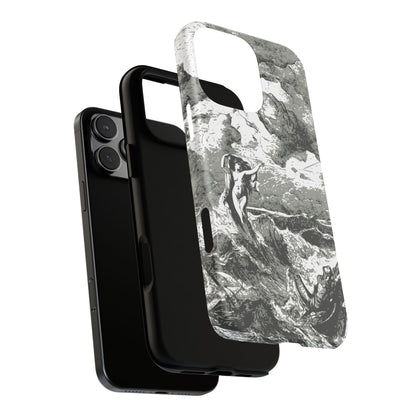 Vintage Ocean Art Phone Case — Mythic Sea Illustration Tough Case