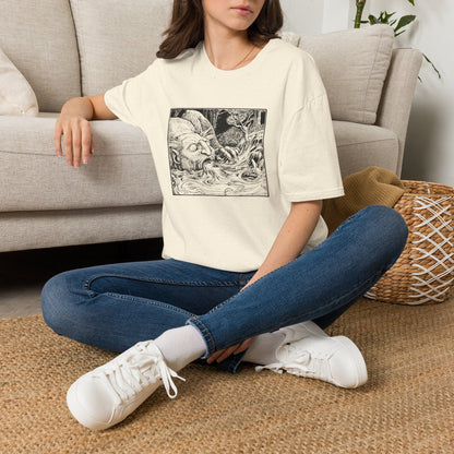 Sketched Sea Serpent T-Shirt — Mythical Monochrome Nautical Graphic Tee
