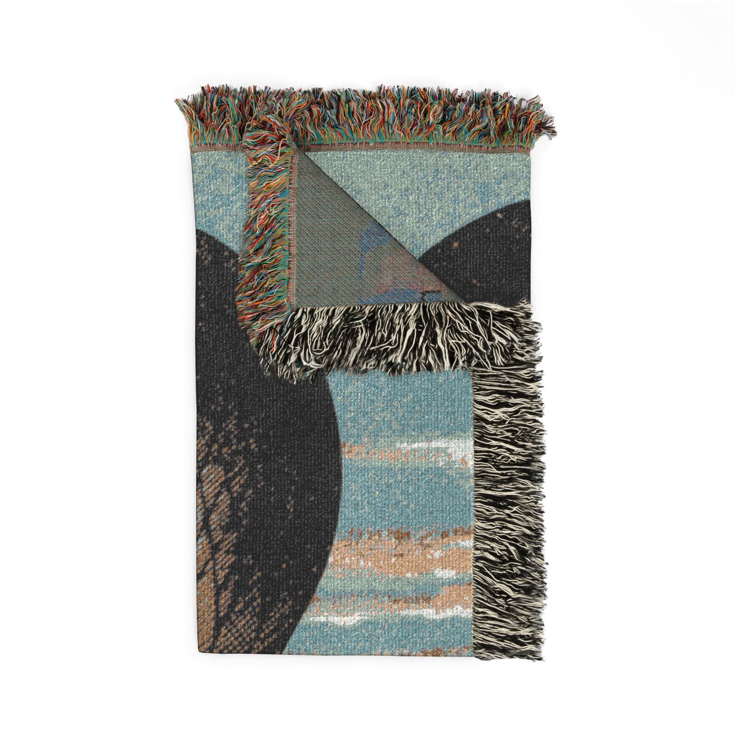 Hot Air Balloon Woven Blanket - Vintage Sky Tapestry Throw