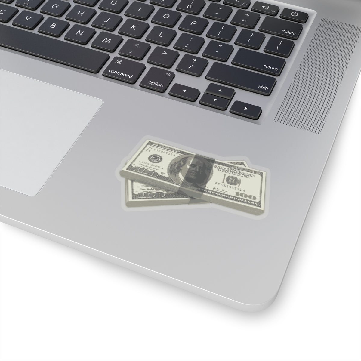 Money Stack Sticker — Realistic 100 Bill Kiss-Cut Decal