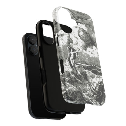 Vintage Ocean Art Phone Case — Mythic Sea Illustration Tough Case