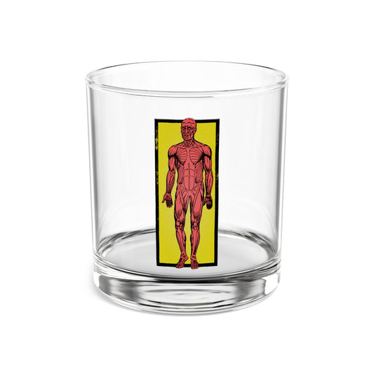 Anatomical Figure Rocks Glass — 10oz Retro Medical Art Whiskey Tumbler