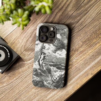 Vintage Ocean Art Phone Case — Mythic Sea Illustration Tough Case