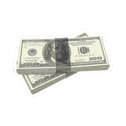Money Stack Sticker — Realistic 100 Bill Kiss-Cut Decal