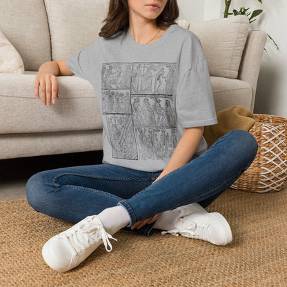 Ancient Greek Comic Panel T-Shirt — Classical Myth Sketch Art