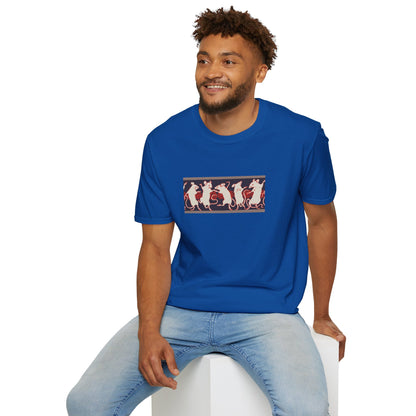 Dancing Rats Graphic T-Shirt — Vintage Folk Art Rodent Design