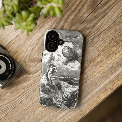 Vintage Ocean Art Phone Case — Mythic Sea Illustration Tough Case