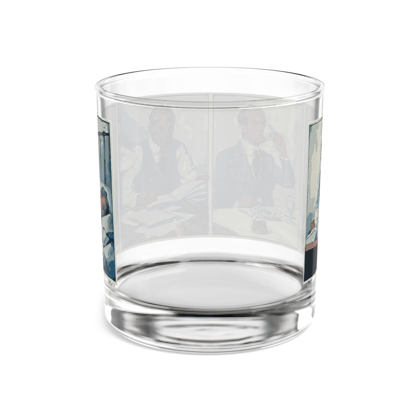 Vintage Gentleman Illustration Rocks Glass — 10 oz Whiskey Tumbler