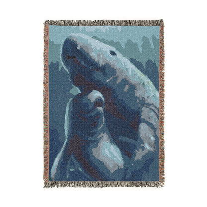 Manatee Ocean Woven Blanket – Marine Life Throw
