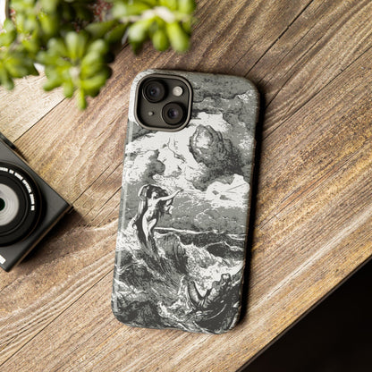 Vintage Ocean Art Phone Case — Mythic Sea Illustration Tough Case
