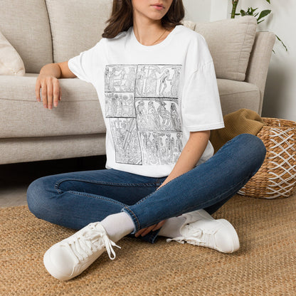 Ancient Greek Comic Panel T-Shirt — Classical Myth Sketch Art