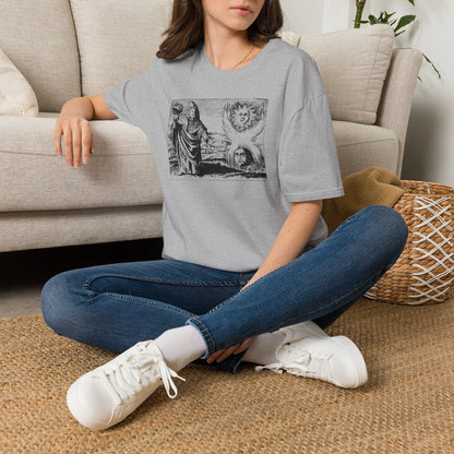 Vintage Alchemy Art Tee — Sun & Moon Esoteric Illustration T-Shirt