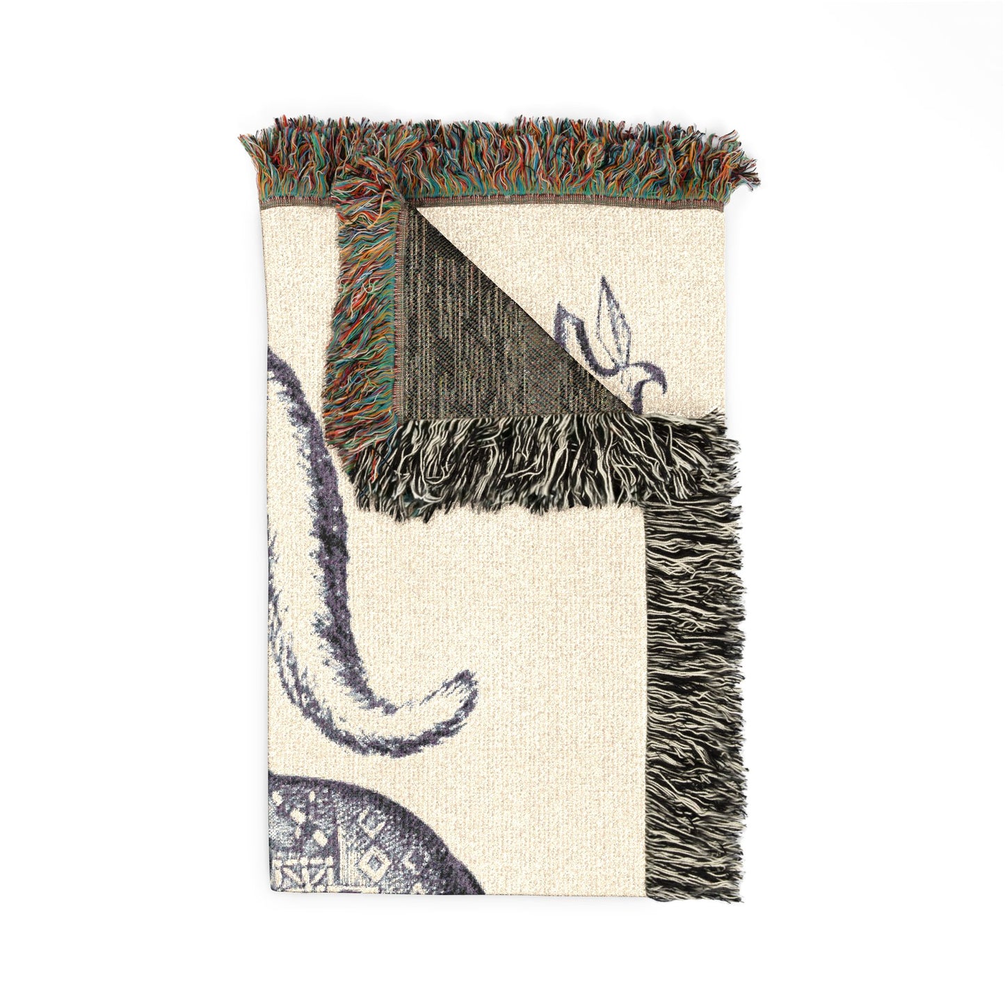 Knight Patterned Woven Blanket – Bohemian Style Cover for Living Room and Children's Room