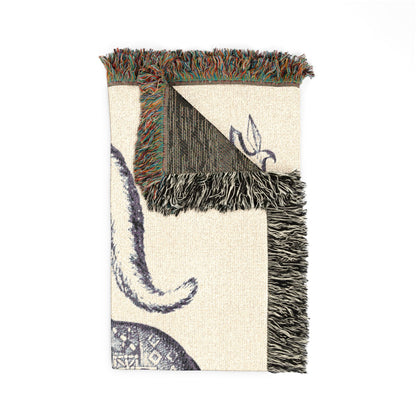 Knight Patterned Woven Blanket – Bohemian Style Cover for Living Room and Children's Room