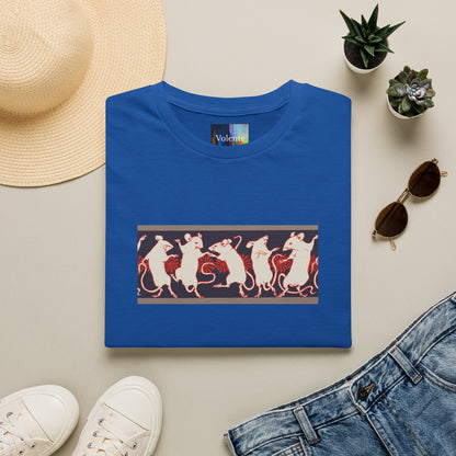 Dancing Rats Graphic T-Shirt — Vintage Folk Art Rodent Design