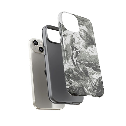 Vintage Ocean Art Phone Case — Mythic Sea Illustration Tough Case