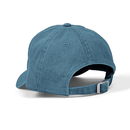 Embroidered Rose Denim Hat — Minimal Floral Baseball Cap