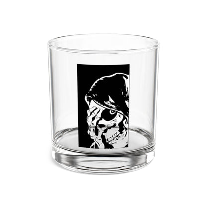 Skull & Roses 10oz Rocks Glass — Gothic Whiskey Tumbler
