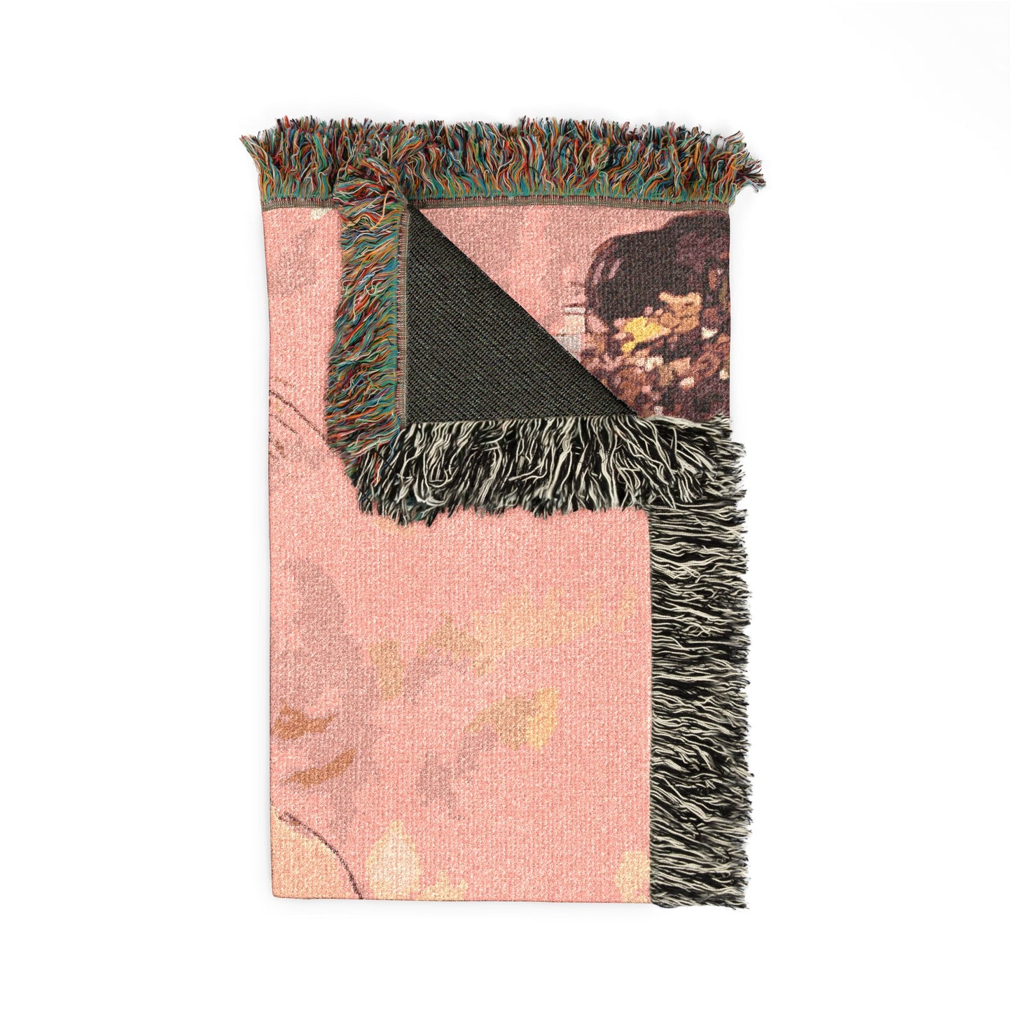 Vintage Glam Woven Blanket — Art Deco Woman Throw for Bedroom & Living Room