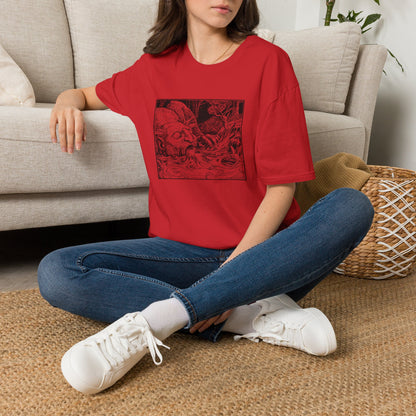 Sketched Sea Serpent T-Shirt — Mythical Monochrome Nautical Graphic Tee