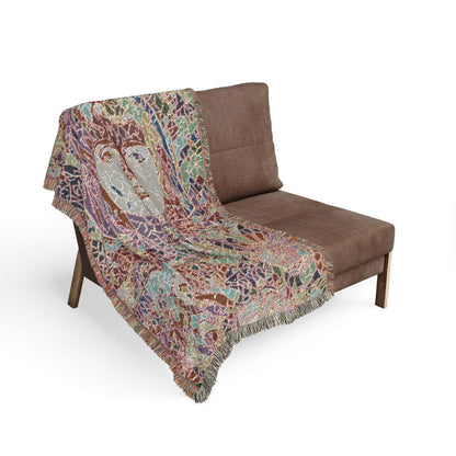 Abstract Paisley Woven Blanket — Bohemian Decorative Throw
