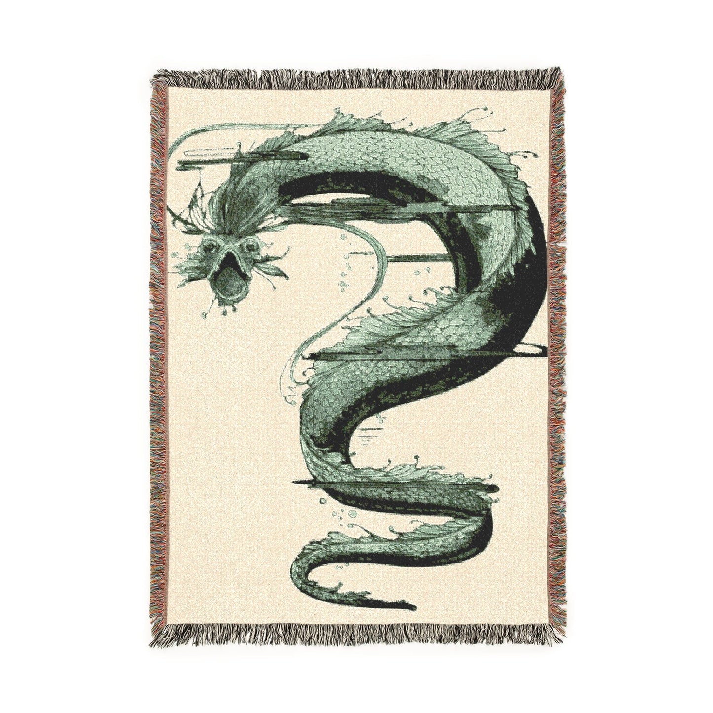 Mythic Serpent Woven Blanket — Vintage Serpent Throw